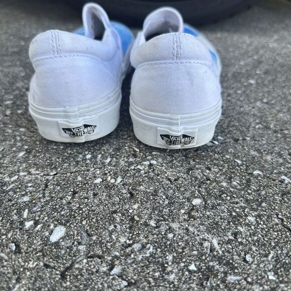 Vans Slip On Shoes Womens 8 Classic White Custom Painted Sneakers Low Top - Picture 6 of 16